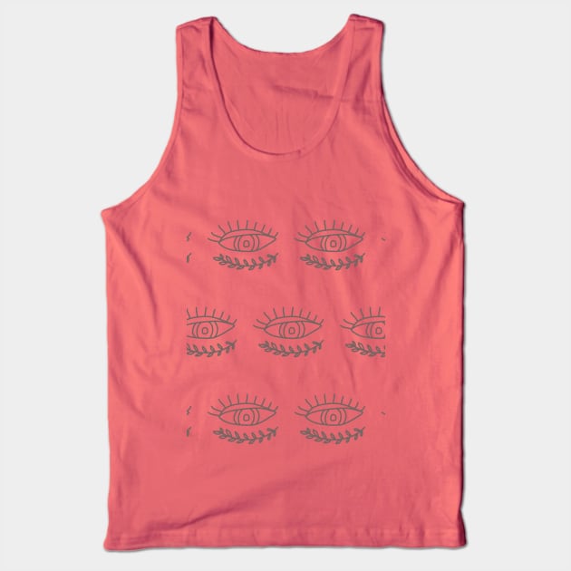 Hand-drawn BOHO pattern with eyes Tank Top by Nataliia1112